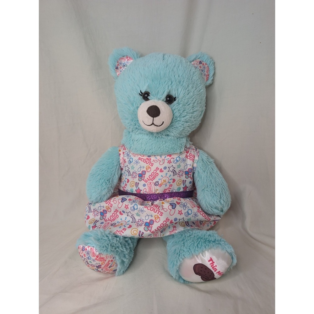 Build a Bear Girl Scouts Thin Mints 16"‎ Plush Cookie Teddy Stuffed With Outfit